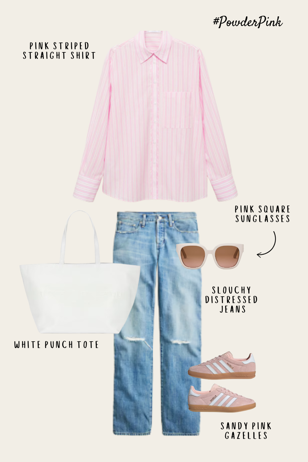 outfit ideas powder pink trend